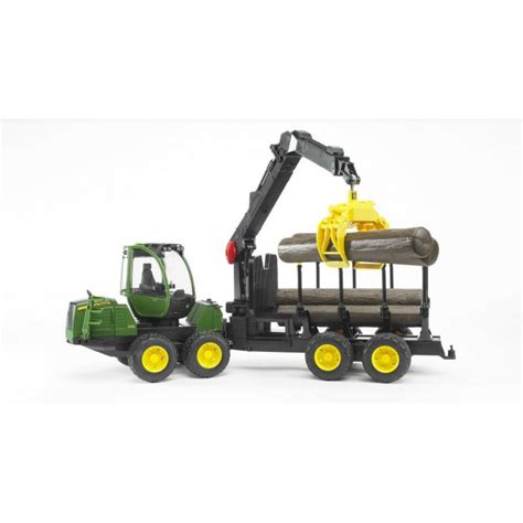 Bruder 02133 John Deere 1210E Forwarder With 4 Trunks And Grab