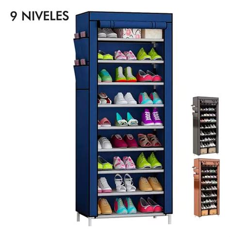 Zapatera 7 Niveles Armable Multiusos Antipolvo Organizador Color Azul