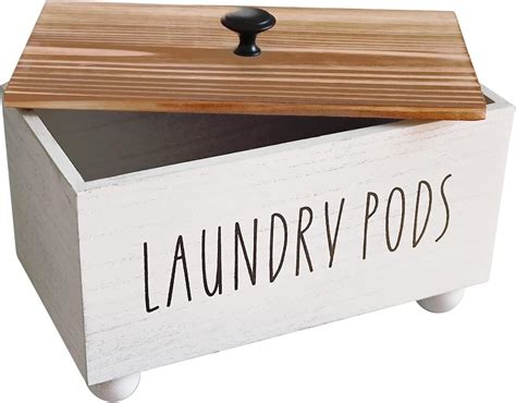 Laundry Pods Container Farmhouse Laundry Pod Holder Rustic Laundry