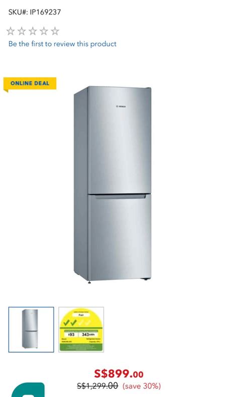 Bosch Fridge, TV & Home Appliances, Kitchen Appliances, Refrigerators ...