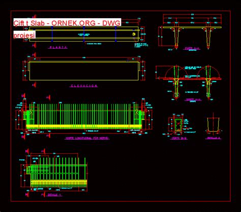 Proje Sitesi Ift T Slab Autocad Projesi