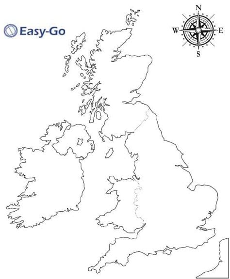 Mapa Mudo De Las Islas Britanicas Mapa Fisico