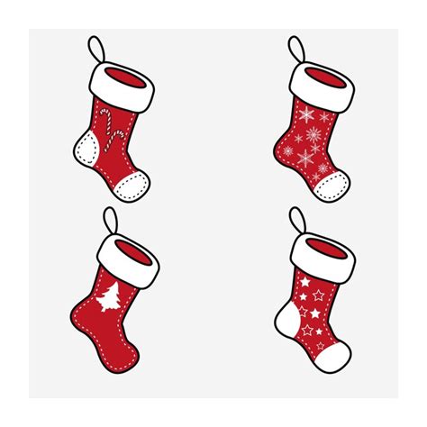 Premium Vector Free Vector Christmas Sock With Pattern And Decoration