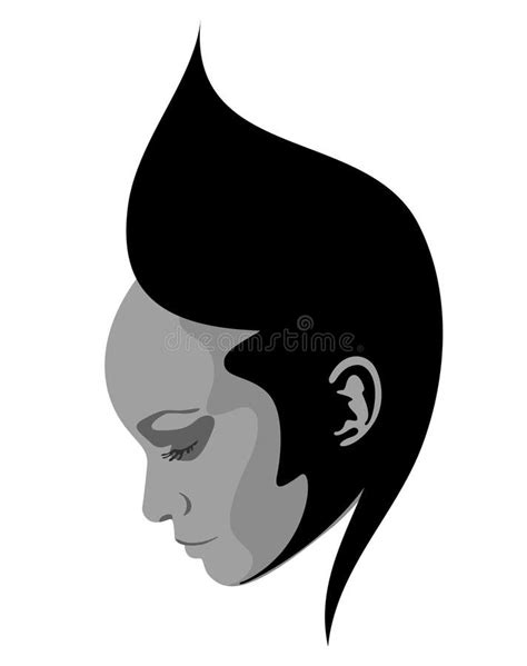 Girl Face Fashion Symbol Stock Vector Illustration Of Black 16786166