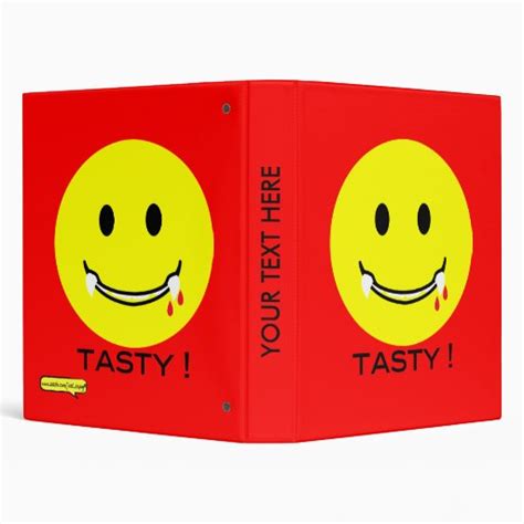 Tasty Smiley Face Binder Zazzle