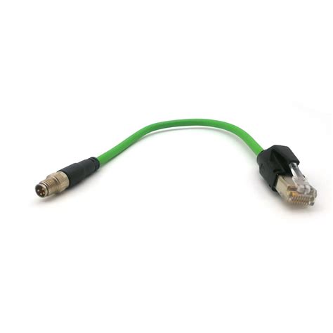 Profinet Cat 5e M8 Rj45 Connection Cable With Shielding For Ethernet