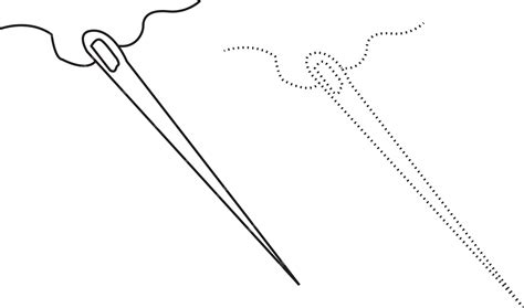 Premium Vector | A drawing of a needle with a needle drawn on it