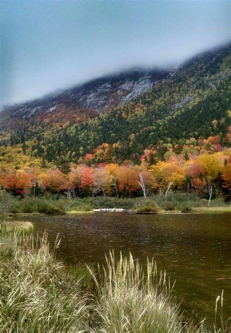 the mountains are covered in autumn foliage