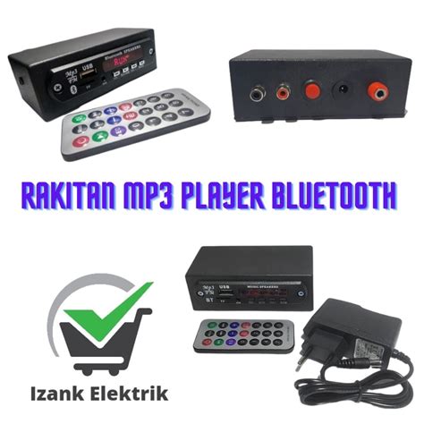 Jual Mp Radio Bluetooth Player Usb Fm Box Mini Rakkitan Free Adaptor