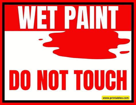 printable wet paint signs  temporary