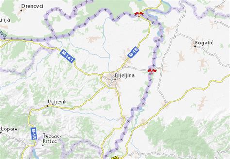 Map of Bijeljina - Michelin Bijeljina map - ViaMichelin