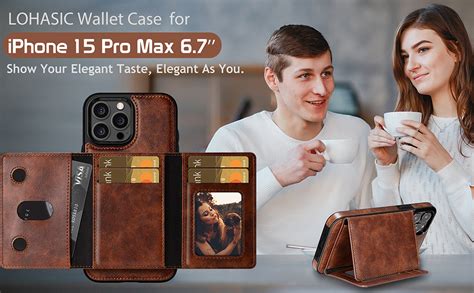 Lohasic For Iphone 15 Pro Max Wallet Case Detachable