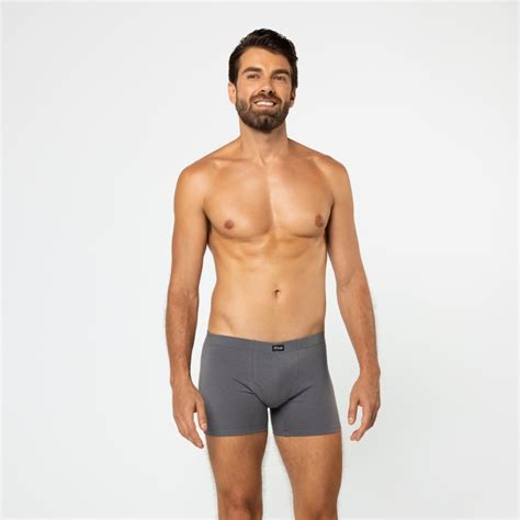 Cueca Boxer Cotton Cinza Trave Underwear Cuecas Modernas E Confort Veis