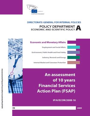 Fillable Online Oee An Assessment Of Years Financial Services Action