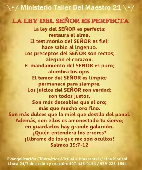 La ley de Jehová es perfecta que convierte el alma El testimonio de