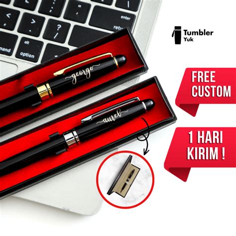 Jual Pulpen Estetik Pen Bolpoin Custom Nama Dan Logo Box Untuk