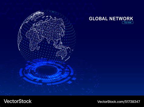 Abstract Global Technology Background Royalty Free Vector