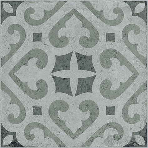 Antic Style Antic Style Jade Decor 20x20cm White Body double fired Floor tile by Ceramica Antiga