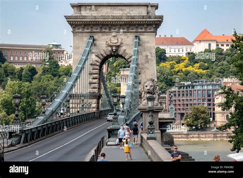 The Chain Bridge in Budapest Stock Photo - Alamy