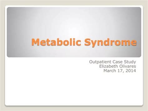 Ppt Metabolic Syndrome Powerpoint Presentation Free Download Id