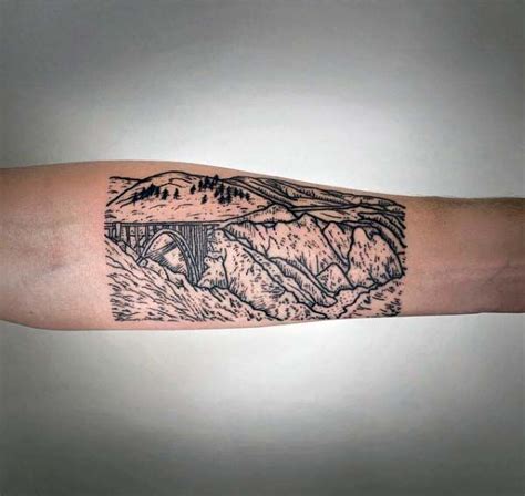 Woodcut Tattoo Designs For Men Engraved Ink Ideas Bridge Tattoo