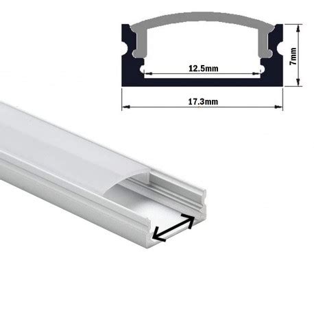 Perfil Aluminio Superficiel Para Tira De Led 2METROS JLRLed