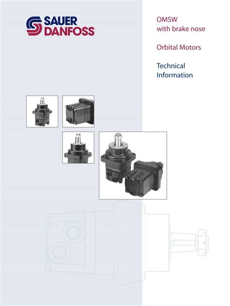 Omsw With Brake Nose Orbital Motors Technical Sauer Danfoss