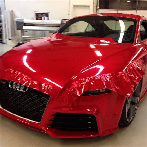 Audi Tt Rs Full Car Wrap In Red Chrome By Hexis Hexis C Flickr