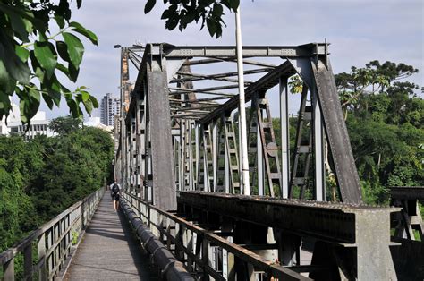 Ponte De Ferro Sobre O Rio Itaja A Antiga Ponte Da Estrada De Ferro