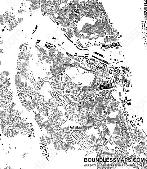 Birkenhead Vector Map - Figure-ground (AI,PDF) | Boundless Maps | Map vector, Figure-ground, Map