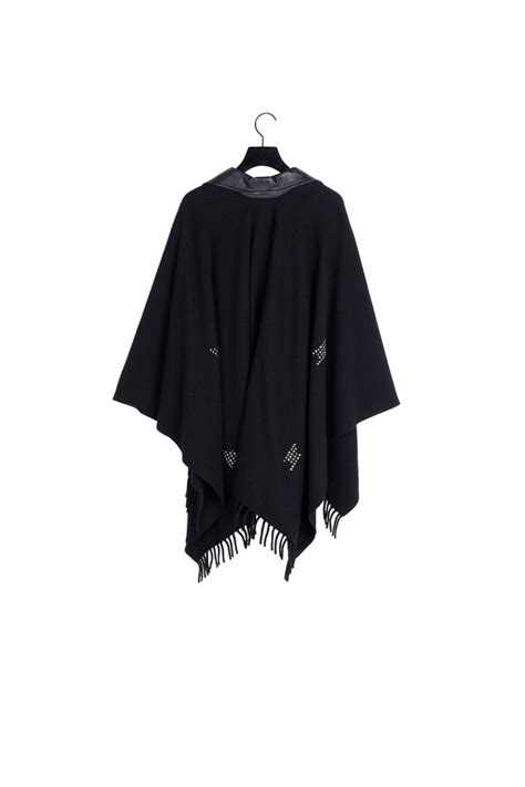 Poncho Biker Gris Studs