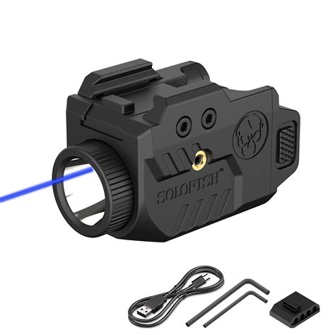 Solofish Inside Blue Laser Sight Flashlight Combo For Picatinny Rail