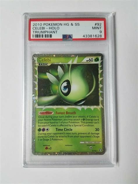 Auction Prices Realized Tcg Cards 2010 Pokemon Heartgold And Soulsilver Triumphant Celebi Holo