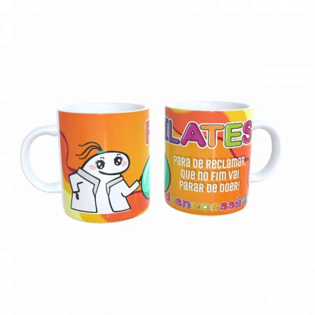 CANECA PERSONALIZADA Flork Pilates Dedicarte Artesanato