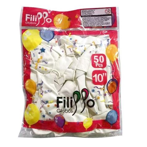 Pepeganga S A Globo 10 FILIPPO Blanco Bolsa X50