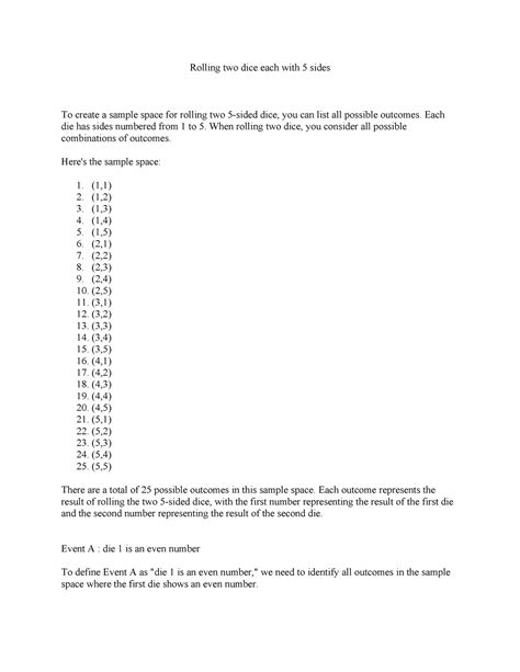 Rolling Two Dice Summary Introduction To Applied Statistics