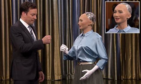 Lifelike Robot Appears Sophia On Jimmy Fallon S Tonight Show Top Tv Appearance Jimmy Fallon