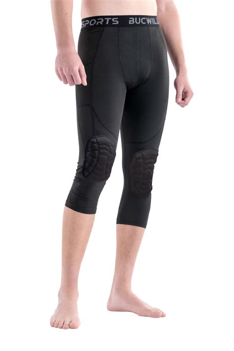 Padded Knee Compression Pants Tights For Basketball Volleyball And All