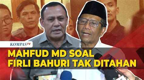 Kata Menko Polhukam Mahfud Md Soal Firli Bahuri Belum Ditahan Polisi