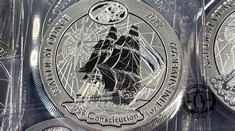 2022 Rwanda 1 Oz Silver Nautical Ounce The USS Constitution 6th