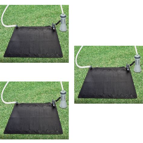 3 Intex Solar Mat Above Ground Swimming Pool Water Heater Black 28685e Ebay