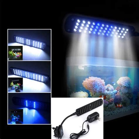 LED Clip Aquarium Lights Kit for Fish Tankswhite & Blue 48 LEDS Super bright Aquarium Lamp Fish ...