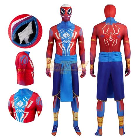 Spider Man India Pavitr Prabhakar Printed Cosplay Costume Suit