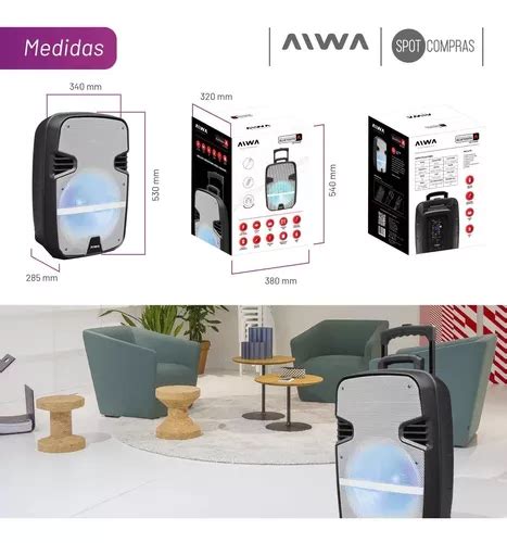 Parlante Port Til Aiwa Pulgadas Bluetooth Aw P D En Venta En