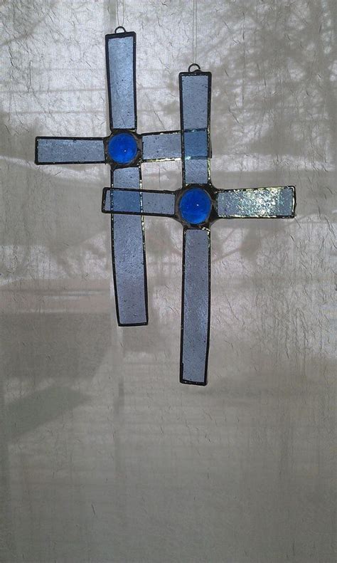 Beautiful Stained Glass Cross Suncatcher By Catchinsomesun On Etsy