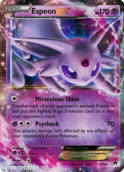 Espeon EX 52 122 BREAKpoint Rare Holo EX Mint Pokemon Card Unicorn