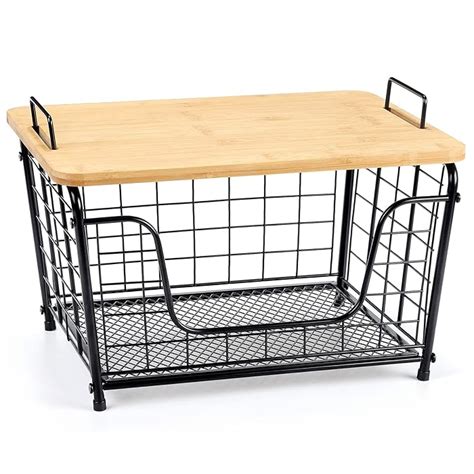 Buy Nandae Kitchen Counter Basket Stackable Metal Wire Basket Storage