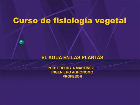 Ppt Curso De Fisiolog A Vegetal Powerpoint Presentation Free