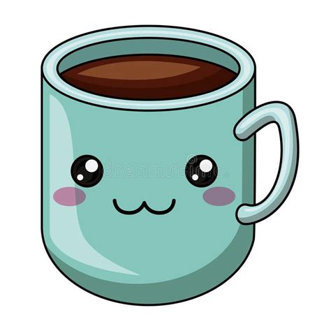 Kawaii Face Coffee Mug Cute Cartoon Character Design