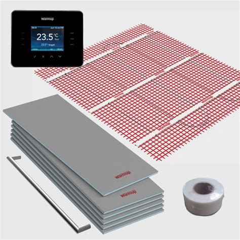 4sqm Electric Underfloor Heating Kit with 3iE Thermostat & Heated Towel ...